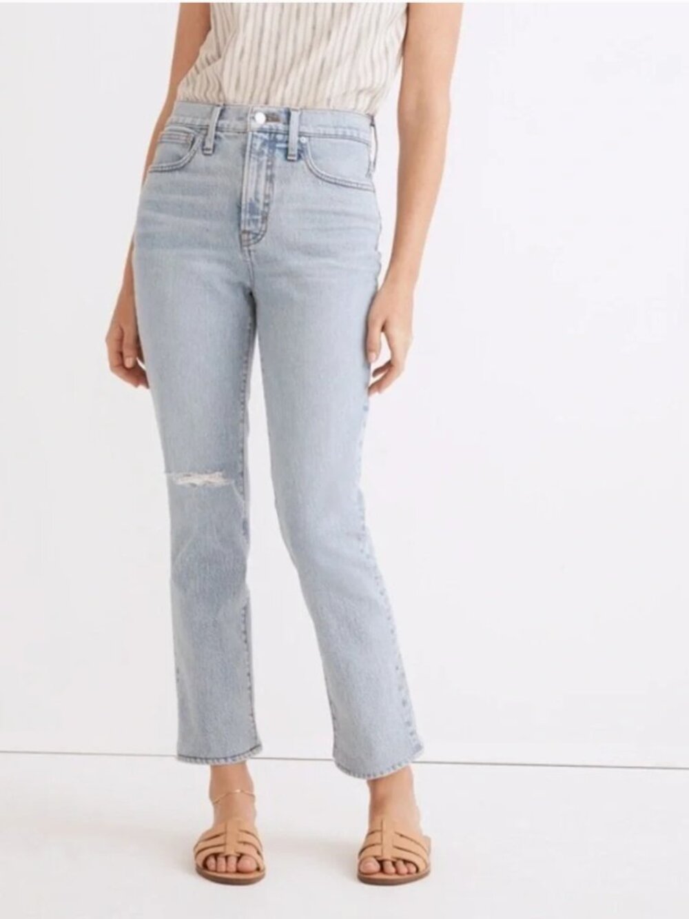 Madewell Perfect Vintage Crop Jeans Light Wash 32 NWT